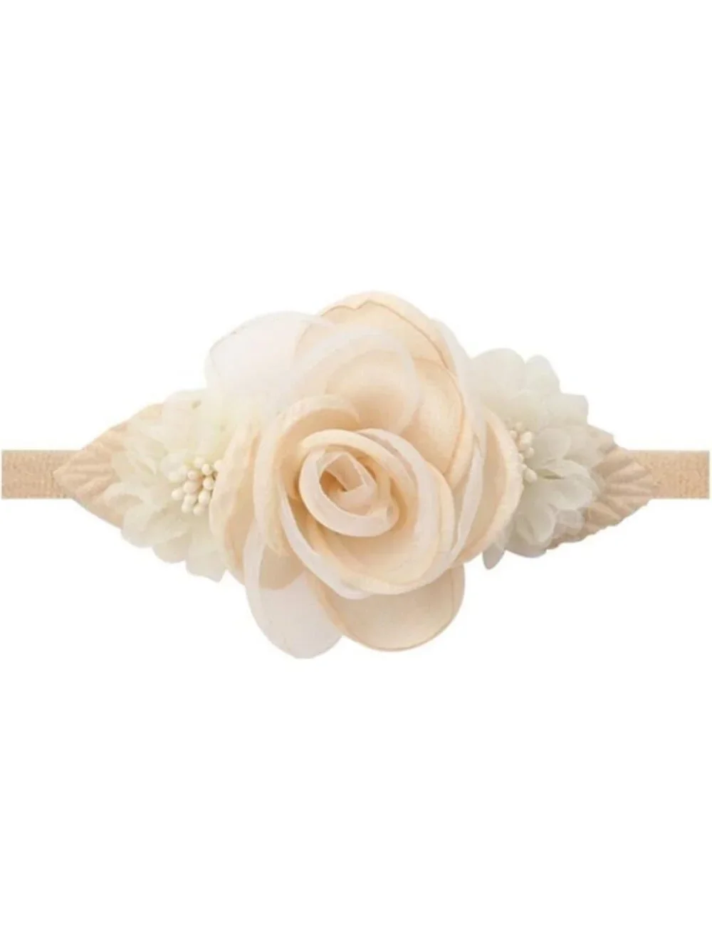 Floral Baby Headbands for Newborn Girls - 6 Color Set for Shower & Photoshoot